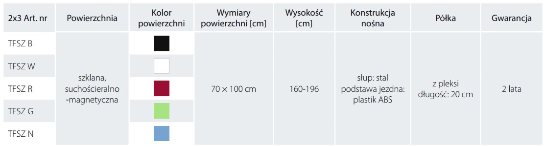 Flipchart mobilny biały szklany 10 Flipchart mobilny biały szklany -