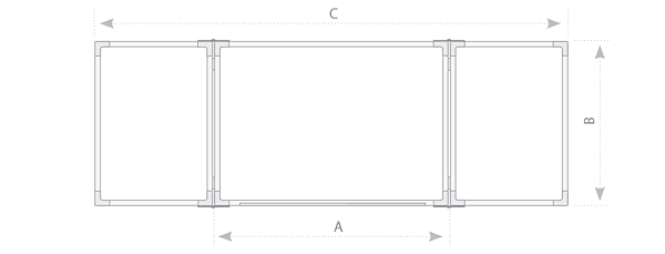 Tablica biała lakierowana, tryptyk 12 Tablica biała lakierowana, tryptyk -