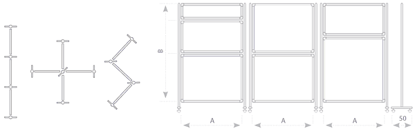 Ścianka moderacyjna dwustronna biała lakierowana -