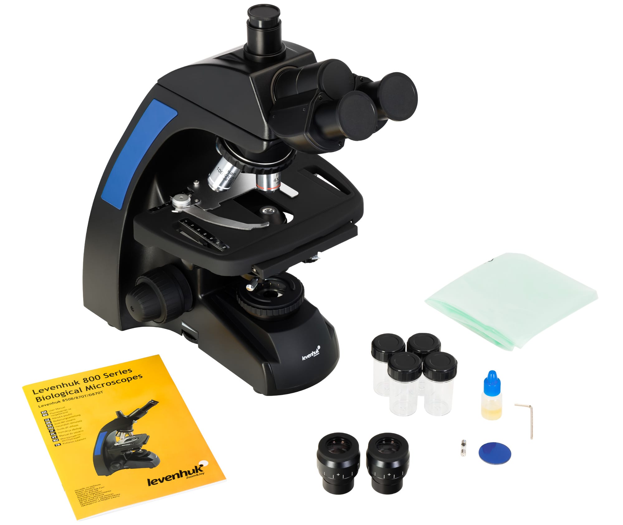 Trójokularowy mikroskop biologiczny Levenhuk 870T 4 Trójokularowy mikroskop biologiczny Levenhuk 870T -