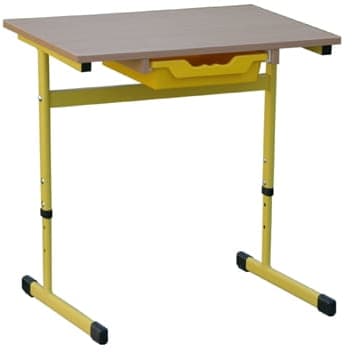 Ławka szkolna 1-os. Reks Eko z szufladą plastikową, regulowana 3 Ławka szkolna 1-os. Reks Eko z szufladą plastikową