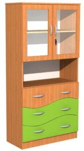 Szafa z witryną i szufladami Kujawiak Fala 15