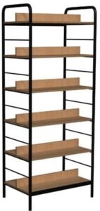 Regał biblioteczny B dwustronny rama metalowa