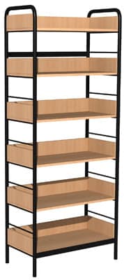 Regał biblioteczny C rama metalowa jednostronny z zabezpieczeniem tyłu i boków 4 Regał biblioteczny C rama metalowa jednostronny z zabezpieczeniem tyłu i boków -