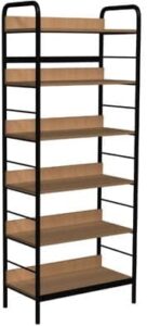 Regał biblioteczny C rama metalowa jednostronny z zabezpieczeniem tyłu i boków