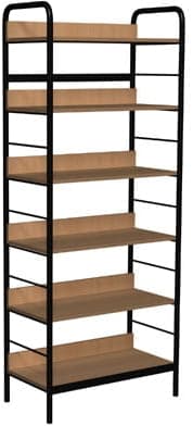 Regał biblioteczny C rama metalowa jednostronny z zabezpieczeniem tyłu i boków 3 Regał biblioteczny C rama metalowa jednostronny z zabezpieczeniem tyłu i boków