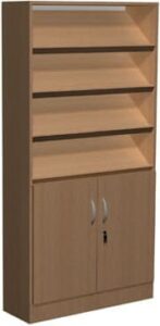 Regał biblioteczny skośne półki