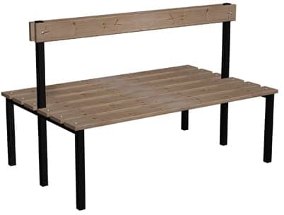 Ławka korytarzowo-szatniowa Classic dwustronna z oparciem, deska sosnowa 3 Ławka korytarzowo-szatniowa Classic dwustronna z oparciem