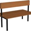 Ławka korytarzowo-szatniowa Classic dwustronna z oparciem, płyta laminowana 5 Ławka korytarzowo-szatniowa Classic dwustronna z oparciem, płyta laminowana -