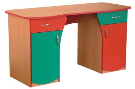 Biurko przedszkolne Ola dwie szafki 4 Biurko przedszkolne Ola dwie szafki -