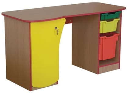 Biurko przedszkolne Ola dwie szafki 3 Biurko przedszkolne Ola dwie szafki -