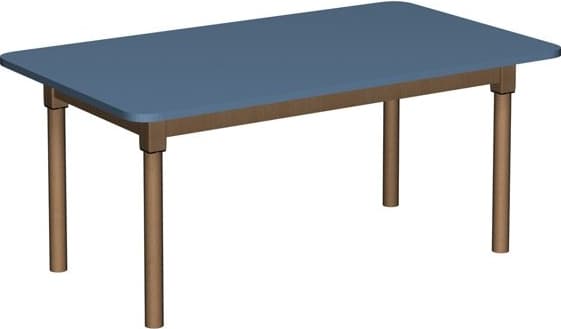 Stół przedszkolny prostokątny z drewnianymi nogami 3 Stół przedszkolny prostokątny z drewnianymi nogami