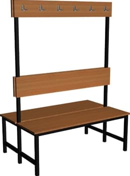 Ławka szatniowo korytarzowa Premium 2-str. z oparciem i wieszakiem 4 Ławka szatniowo korytarzowa Premium 2-str. z oparciem i wieszakiem -