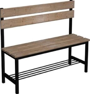 Ławka korytarzowo szatniowa z półką na buty Premium 1-str. z oparciem