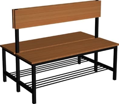 Ławka szatniowo korytarzowa z półką na buty Premium 2-str. z oparciem 4 Ławka szatniowo korytarzowa z półką na buty Premium 2-str. z oparciem -