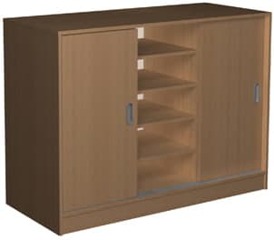 Regał na pościel niski z drzwiami przesuwnymi Primo 3 Regał na pościel niski z drzwiami przesuwnymi Primo