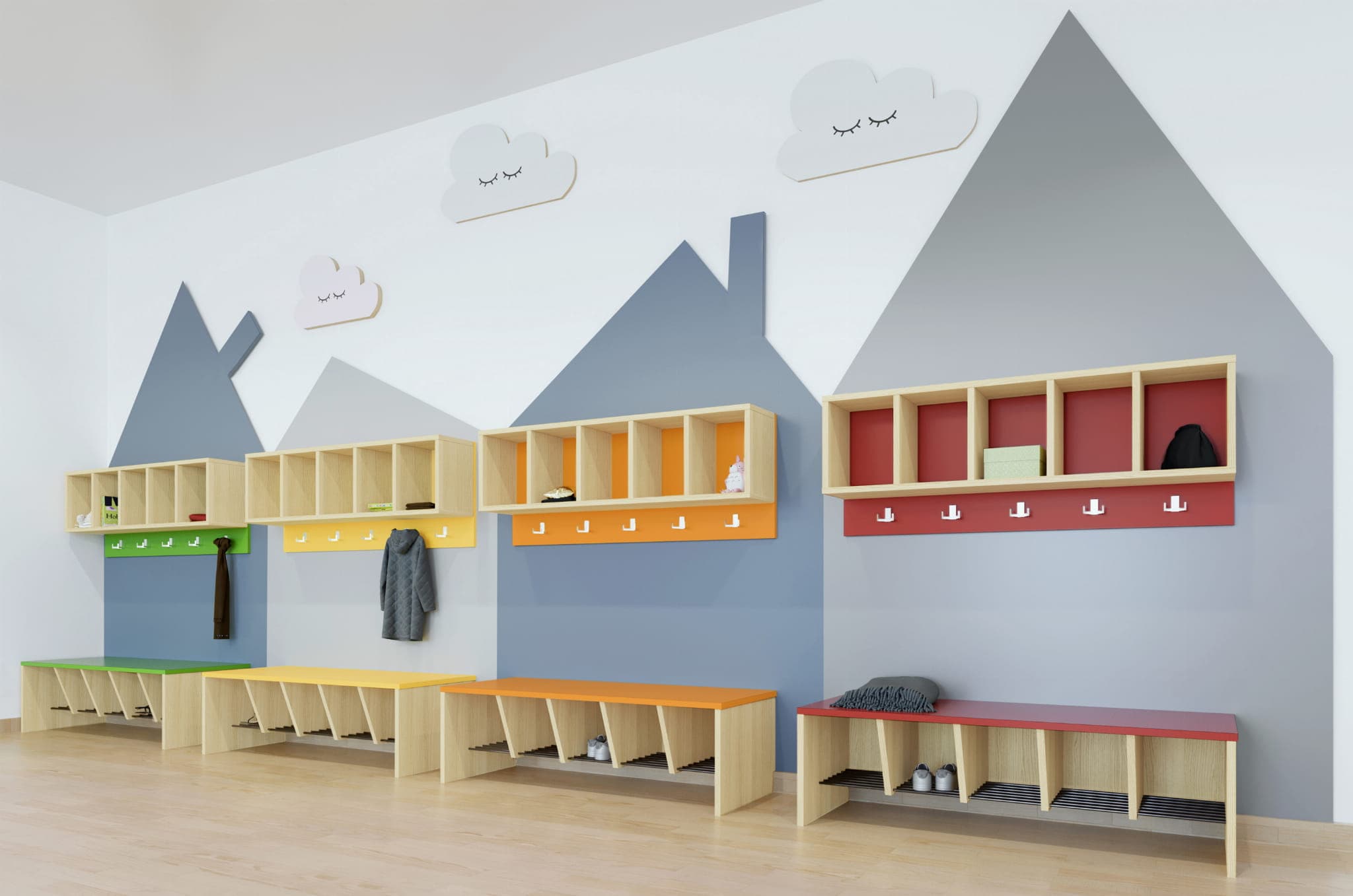 Półka szatniowa "P" modułowa 4 Półka szatniowa "P" modułowa -