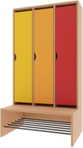 Szatnia do przedszkola regał F z drzwiami