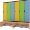 Szatnia do przedszkola regał F z drzwiami -