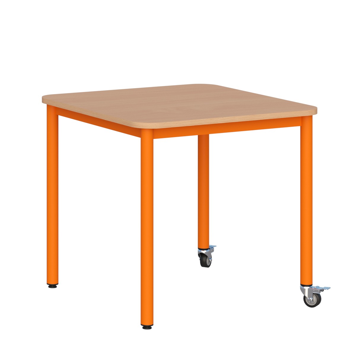 Stolik mobilny szkolno-przedszkolny z blatem kwadratowym 700x700 (1, 2, 3) 3 Stolik mobilny szkolno-przedszkolny z blatem kwadratowym 700x700 (1