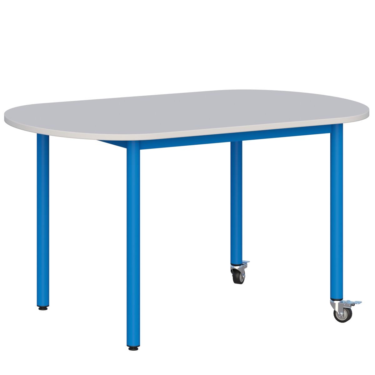 Stolik mobilny szkolno-przedszkolny z blatem owalnym 1200x700 (4, 5, 6) 5 6)