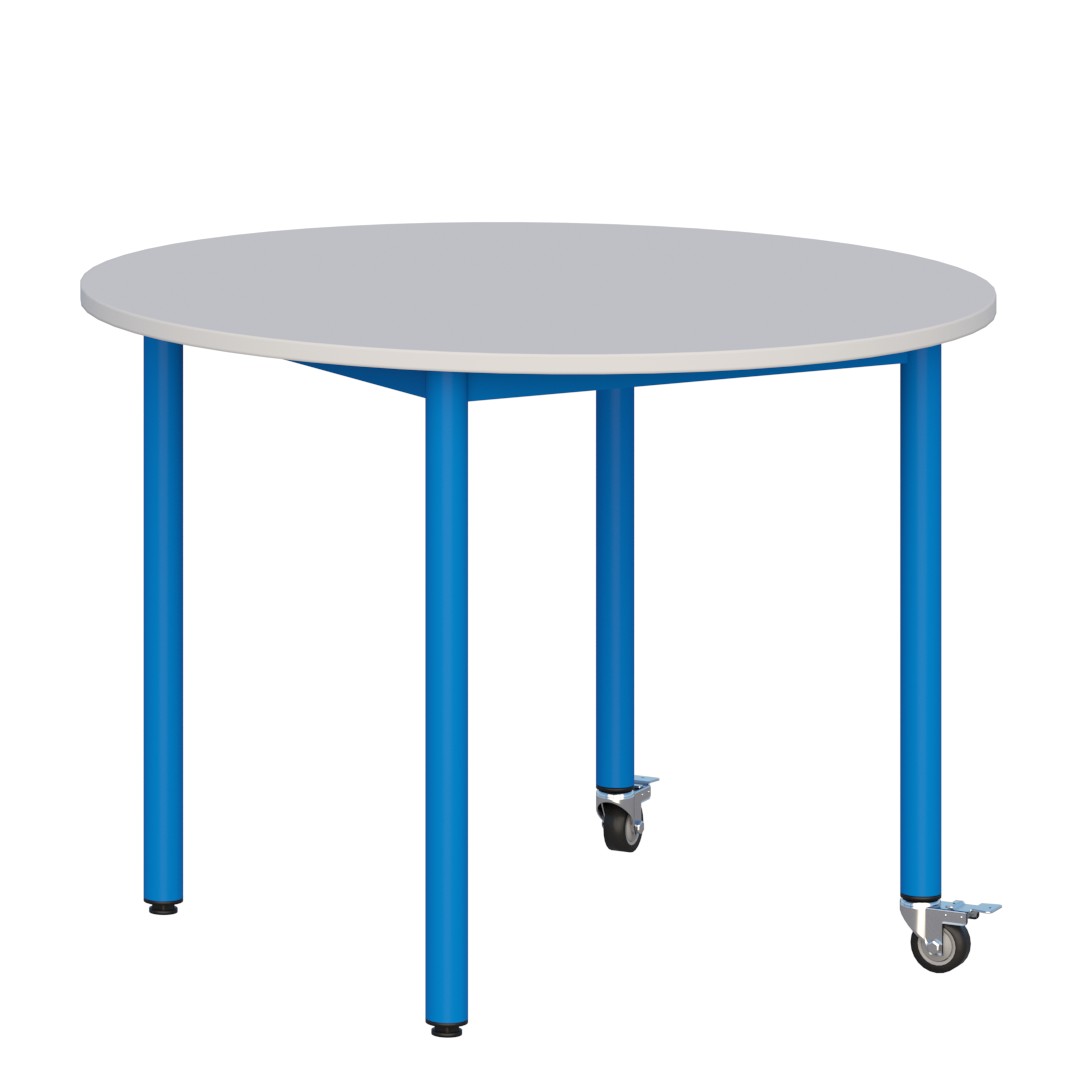 Stolik mobilny szkolno-przedszkolny z blatem okrągłym fi 900 (4, 5, 6) 4 5