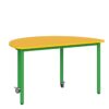 Stolik mobilny szkolno-przedszkolny, półokrągły 1200x600 mm (wys. 1, 2, 3) 2 Stolik mobilny szkolno-przedszkolny