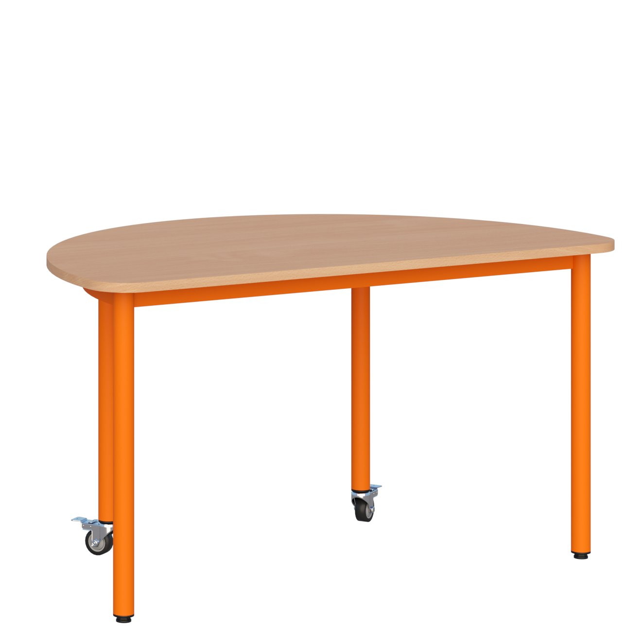 Stolik mobilny szkolno-przedszkolny, półokrągły 1200x600 mm (wys. 1, 2, 3) 5 2