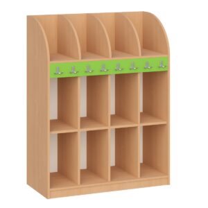 Regał na plecaki z wieszakami Primo 242 - 12 schowków