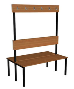 Ławka (płyta) z oparciem i wieszakiem 100 i 150 cm