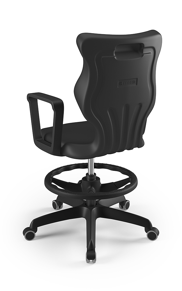 Krzesło szkolne Twist z podłokietnikiem i podnóżkiem -