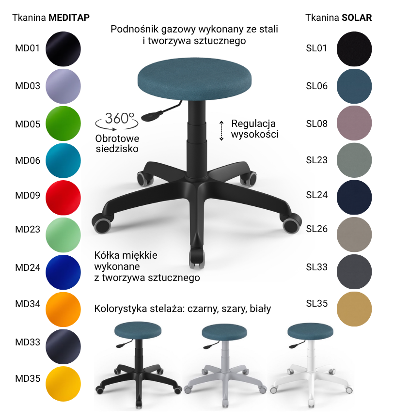 Stołek Uno biały siedzisko Meditap 01 2 Stołek Uno biały siedzisko Meditap 01 -