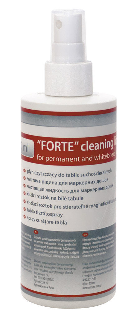 Płyn czyszczący do tablic suchościeralnych FORTE 3 Płyn czyszczący do tablic suchościeralnych FORTE -