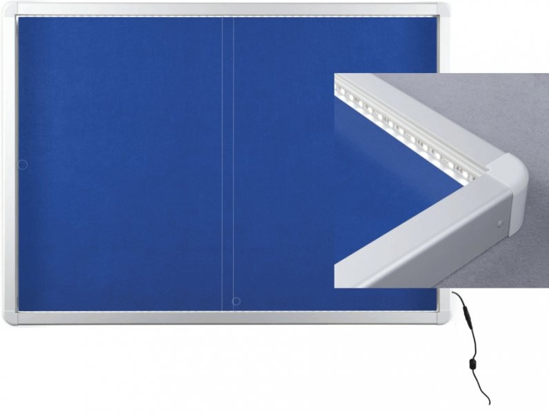 Gablota informacyjna tekstylna z przesuwanymi drzwiami 138x68 3 Gablota informacyjna tekstylna z przesuwanymi drzwiami 138x68 -