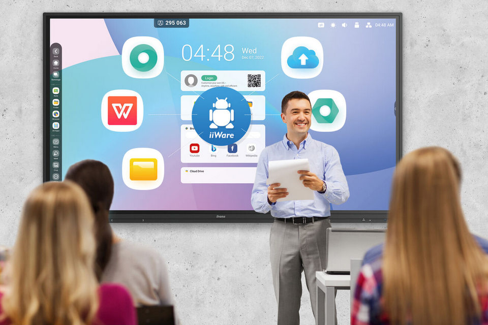 Komputer z monitorem 24" + monitor interaktywny 55" PM8 -