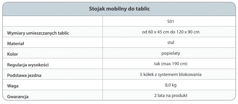 Stojak mobilny do tablic 6 Stojak mobilny do tablic -
