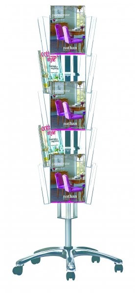 Stojak na broszury Multiside 3-stronny mobilny 3 Stojak na broszury Multiside 3-stronny mobilny -