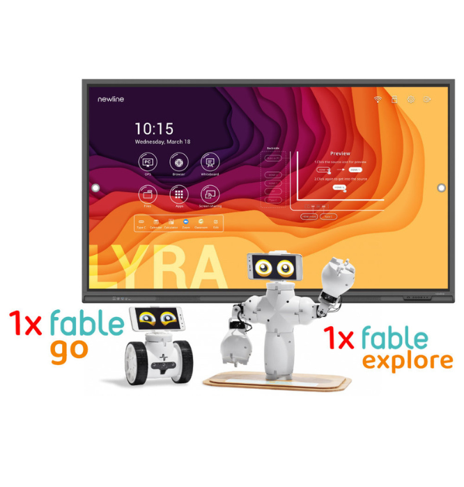 Kodowanie i robotyka - 1 x Fable Go + 1 x Fable Explore + 1 x Newline LYRA 6523QAS 65" zestaw z42 3 Kodowanie i robotyka Fable Go