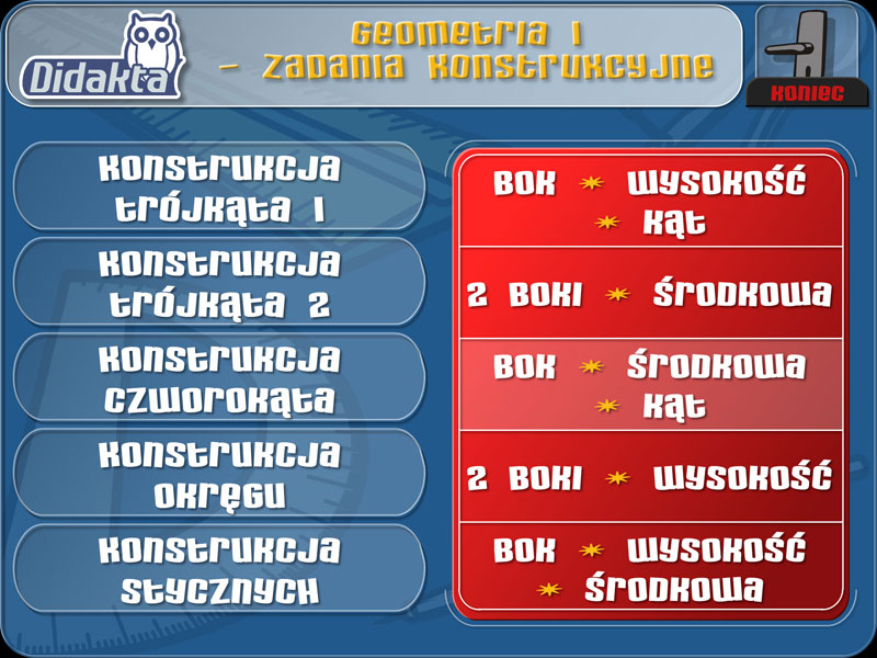 Didakta - Geometria 1 - zadania konstrukcyjne -
