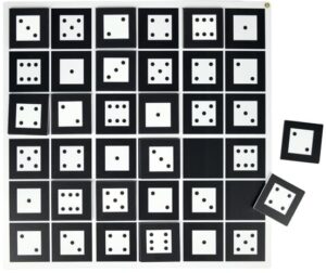 Sudoku dwustronne 6 x 6 - kości i cyfry - Gry edukacyjne