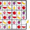 Sudoku dwustronne 6 x 6 - owoce i ptaki -