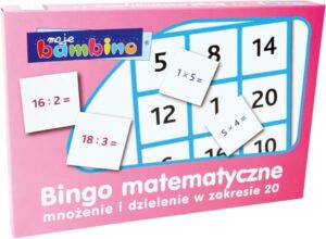 Bingo mnożenie i dzielenie w zakresie 20 - Gry edukacyjne