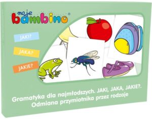 Gramatyka dla najmłodszych. JAKI, JAKA, JAKIE? Odmiana przymiotnika przez rodzaje. - Gry edukacyjne