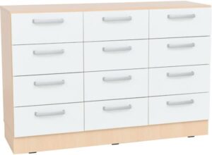 Regał Grande M głęboki z 12 szufladami - Biały - U8685