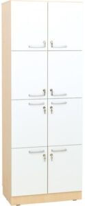 Szafka żaka Grande 8-schowkowa - klonowo-biała - Szafy i Regały
