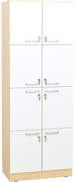 Szafka żaka Grande 8-schowkowa - klonowo-biała 2 Szafka żaka Grande 8-schowkowa - klonowo-biała -