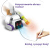 Mały robot reagujący na linię narysowaną pisakiem: "Rozpoznawanie obrazu i sensor" oraz "Koduj, rysując linię!".