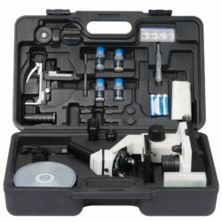 70209_bresser-microscope-biolux-nv-20-1280x_03 Zestaw edukacyjny z mikroskopem, akcesoriami, odczynnikami i płytą CD w czarnej walizce.