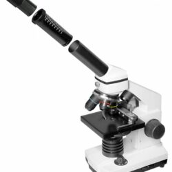 70209_bresser-microscope-biolux-nv-20-1280x_04 Mikroskop optyczny z odłączonym okularem i tubusem.