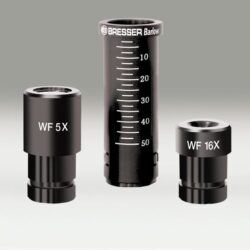 70209_bresser-microscope-biolux-nv-20-1280x_06 Soczewka Barlowa Bresser z podziałką oraz dwa okulary mikroskopowe WF 5X i WF 16X.